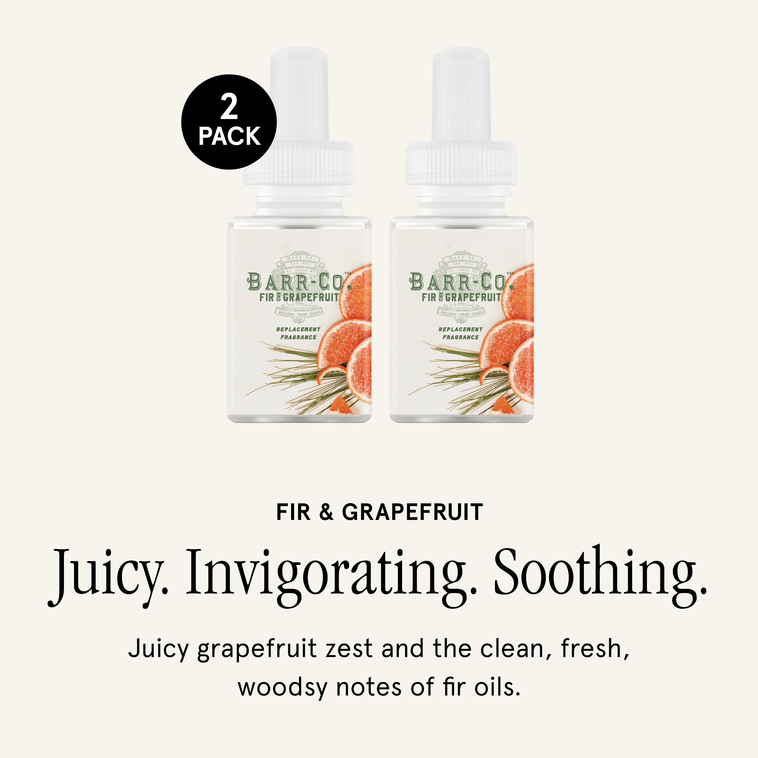 Pura & Barr-Co. refill pack back view highlighting easy daily freshness.