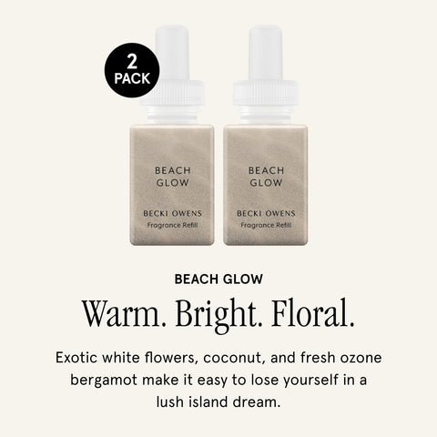 Pura Beach Glow diffuser-cap close-up highlighting premium spring scent