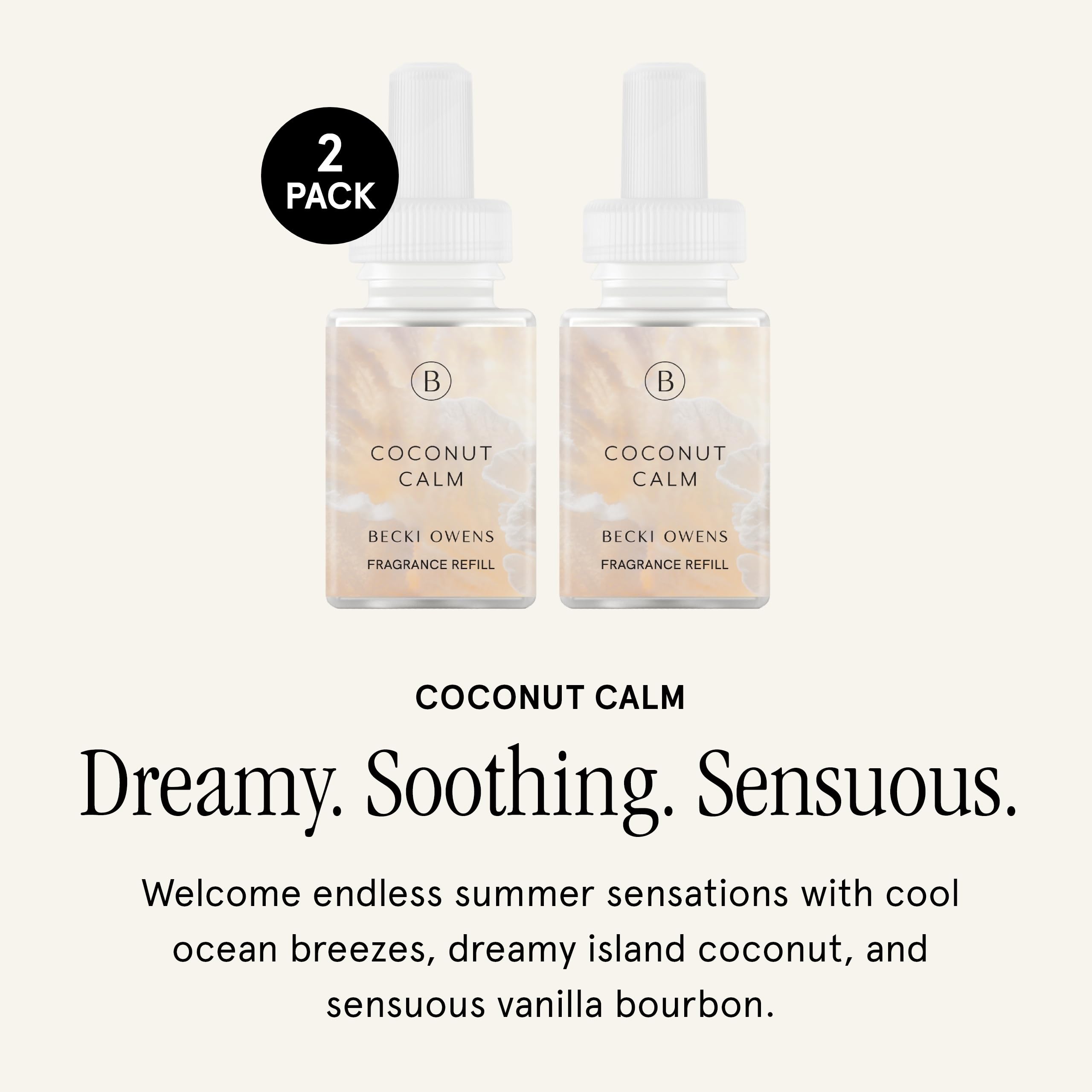 Pura Becki Owens diffuser in-room setup with Coconut Calm ambiance