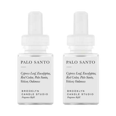 Pura Brooklyn diffuser refill in Palo Santo offers up to 120 hours of premium fragrance.