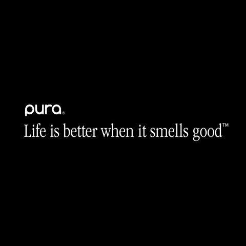 Pura designer-grade packaging signals premium aromatherapy experience.