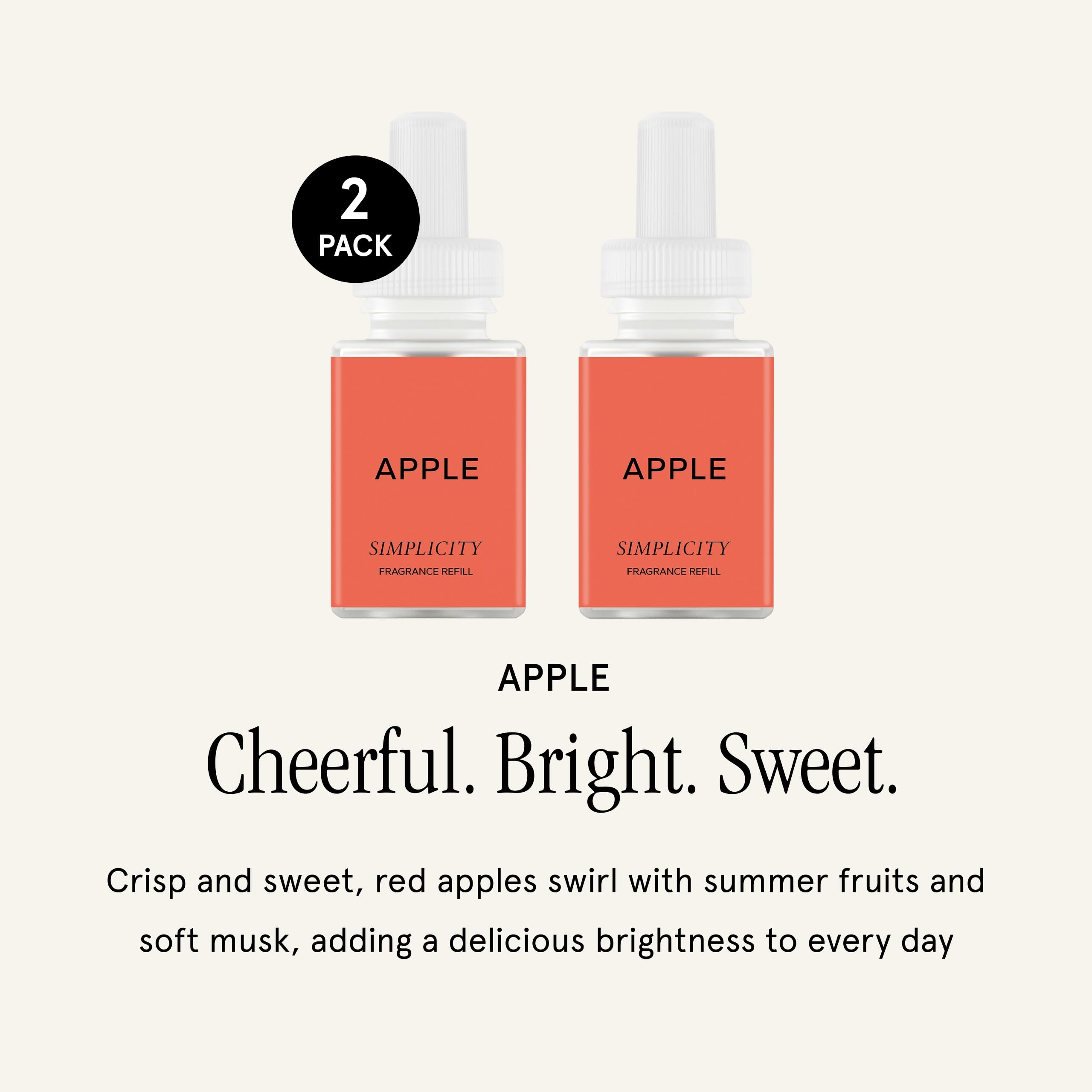 Pura diffuser refill Apple scents rooms with a rich apple note and balanced sweetness.
