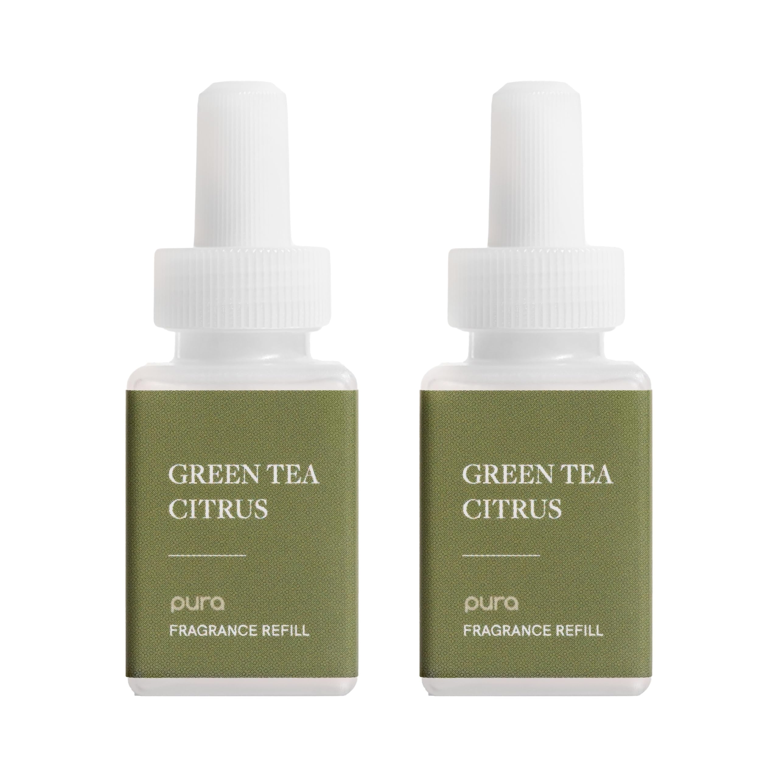 Pura Green Tea Citrus refill package front, premium fragrance for a refreshed living space.