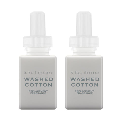 Pura K. Hall Washed Cotton refill 2-pack for long-lasting fragrance