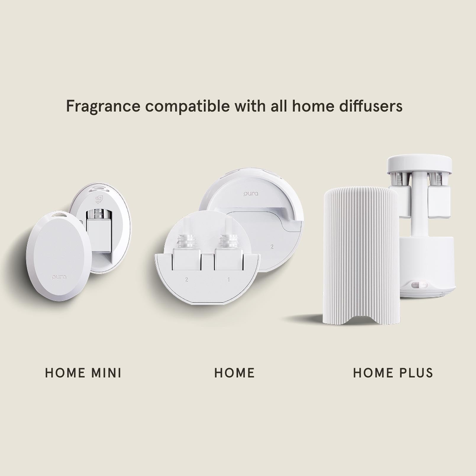 Pura long-lasting scent indicates sustained luxury fragrance throughout the day.