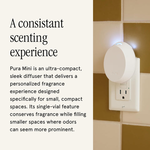 Pura app controls the diffuser via WiFi from your phone