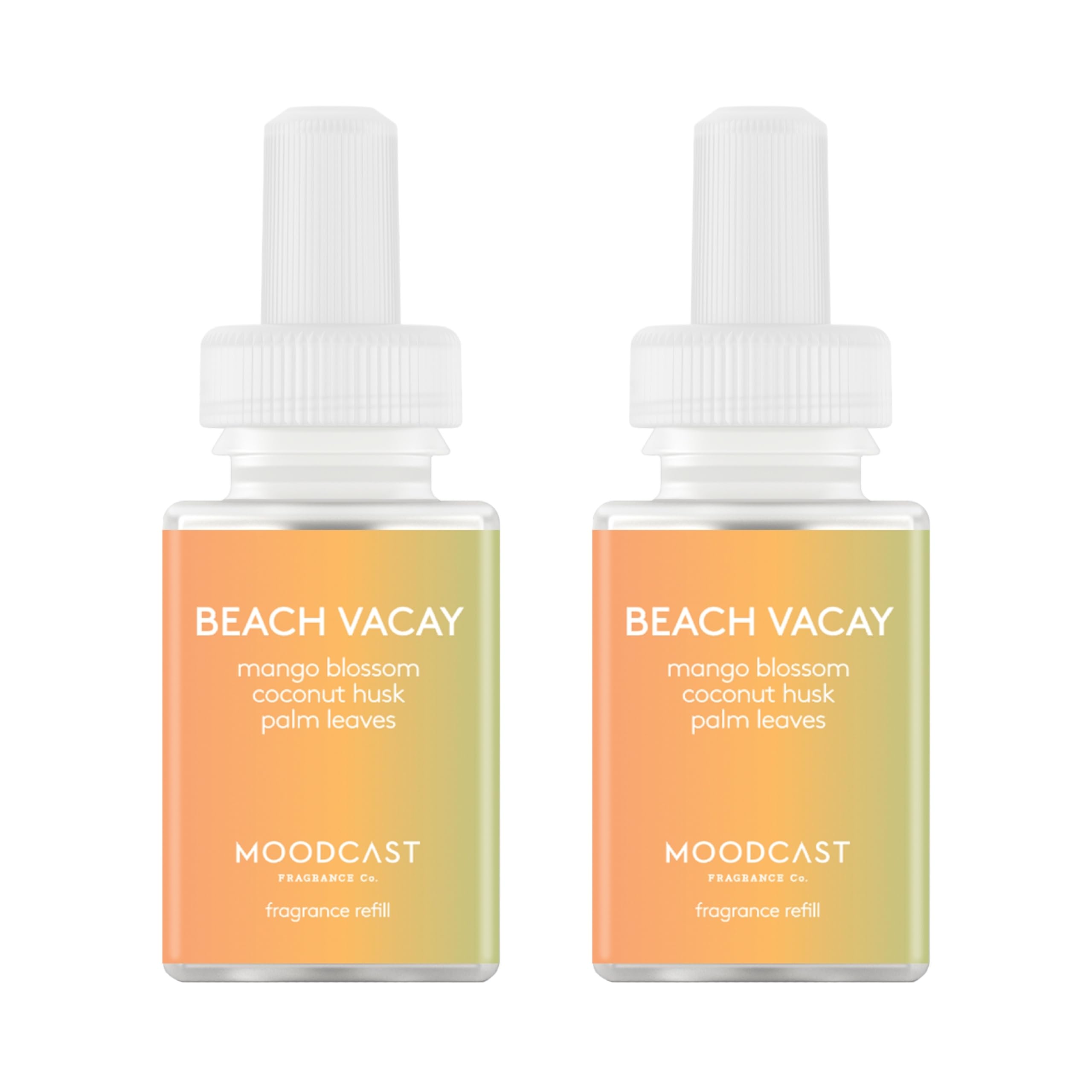 Pura Moodcast refill bottle displaying tropical notes for a vibrant home scent