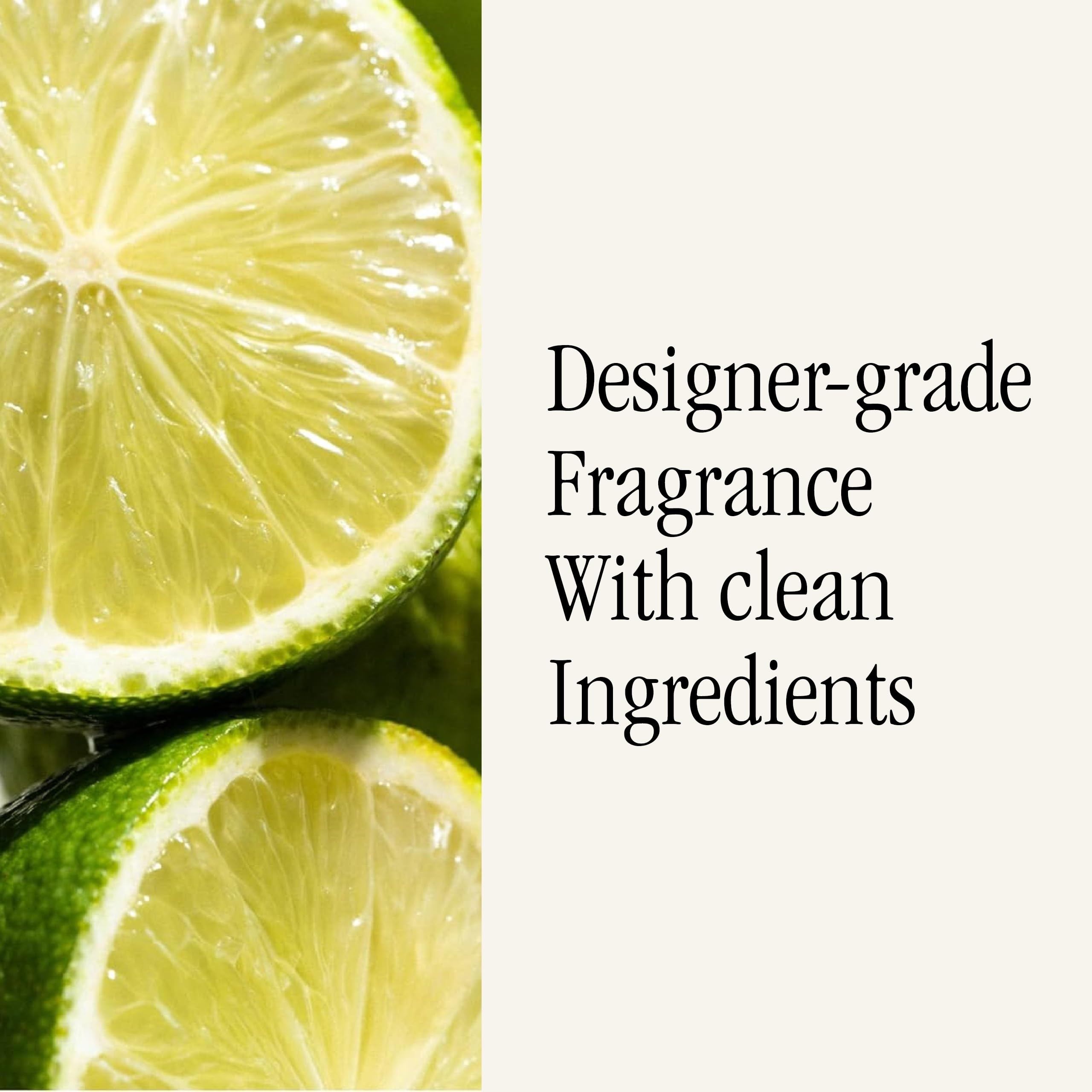Pura Open Air fragrance notes image highlighting citrus florals and amberwood blend.