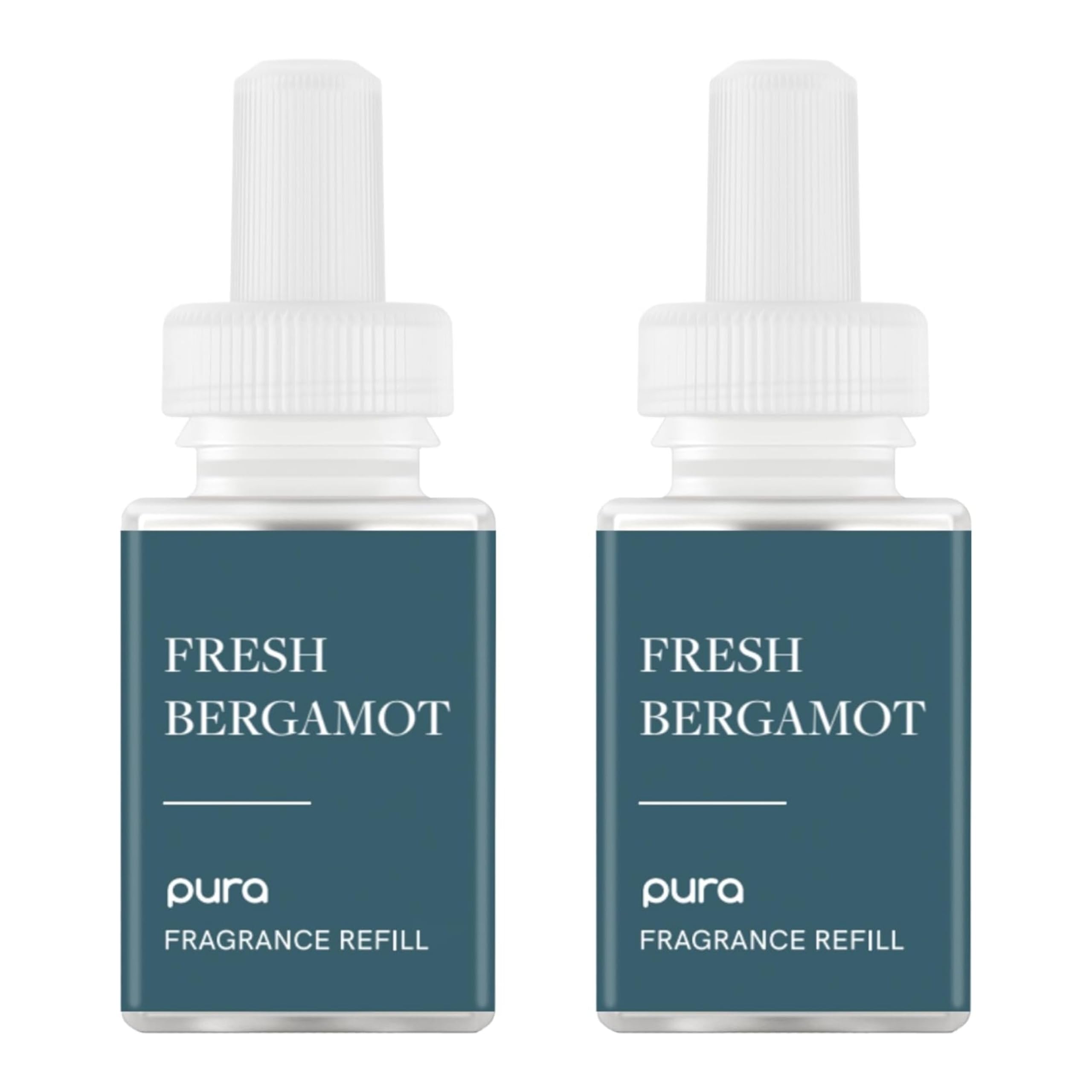 Pura Open Air refill bottle showing fresh bergamot notes for a clean aroma.