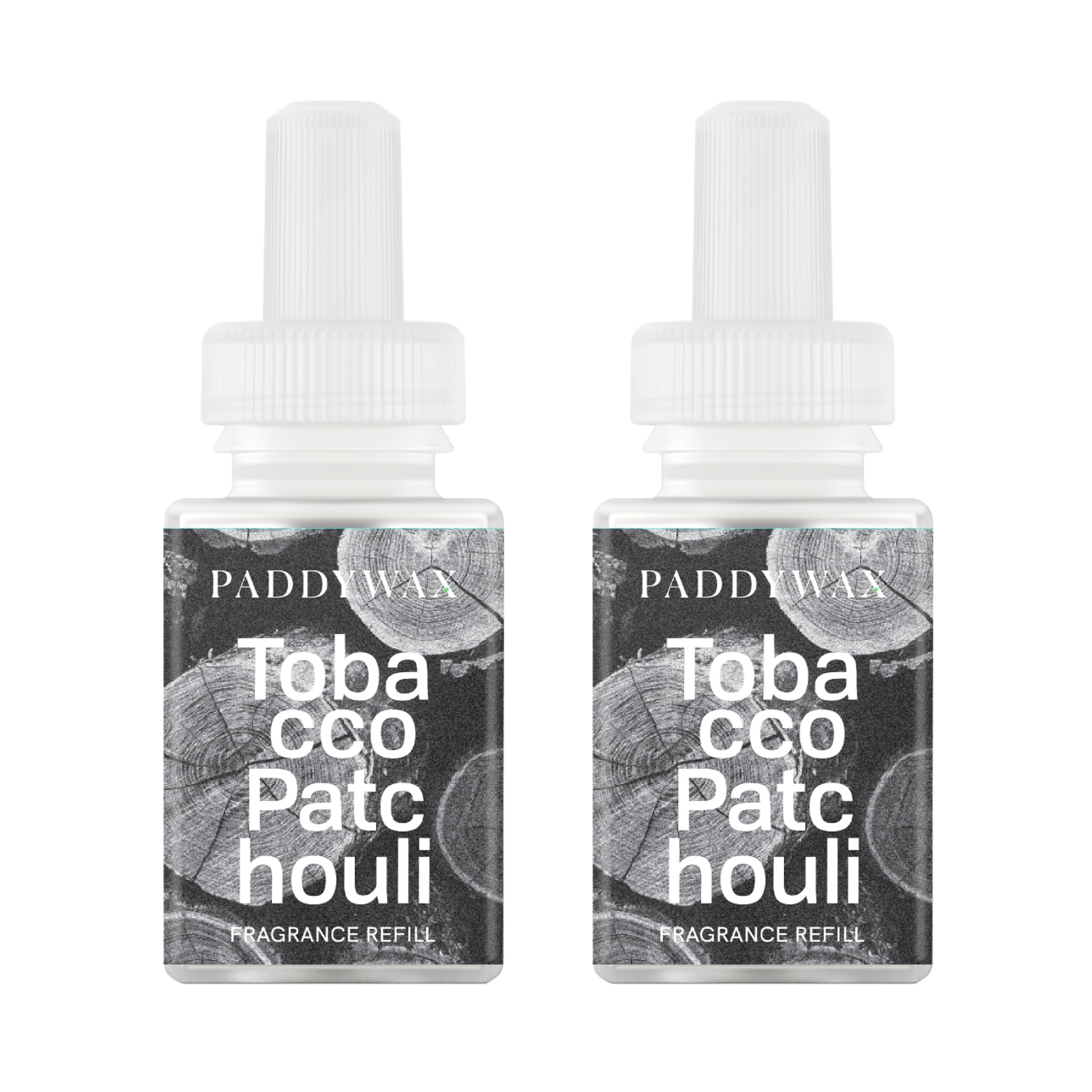 Pura Paddywax refill bottle with tobacco and patchouli notes enhances living spaces