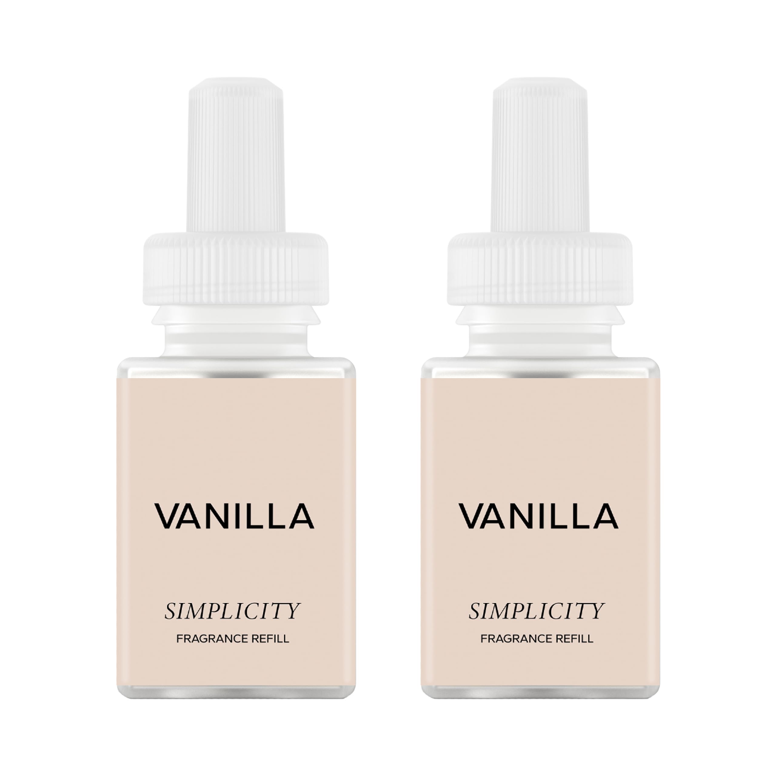Pura & Simplicity vanilla diffuser refill cap enables effortless swap for continuous aroma.