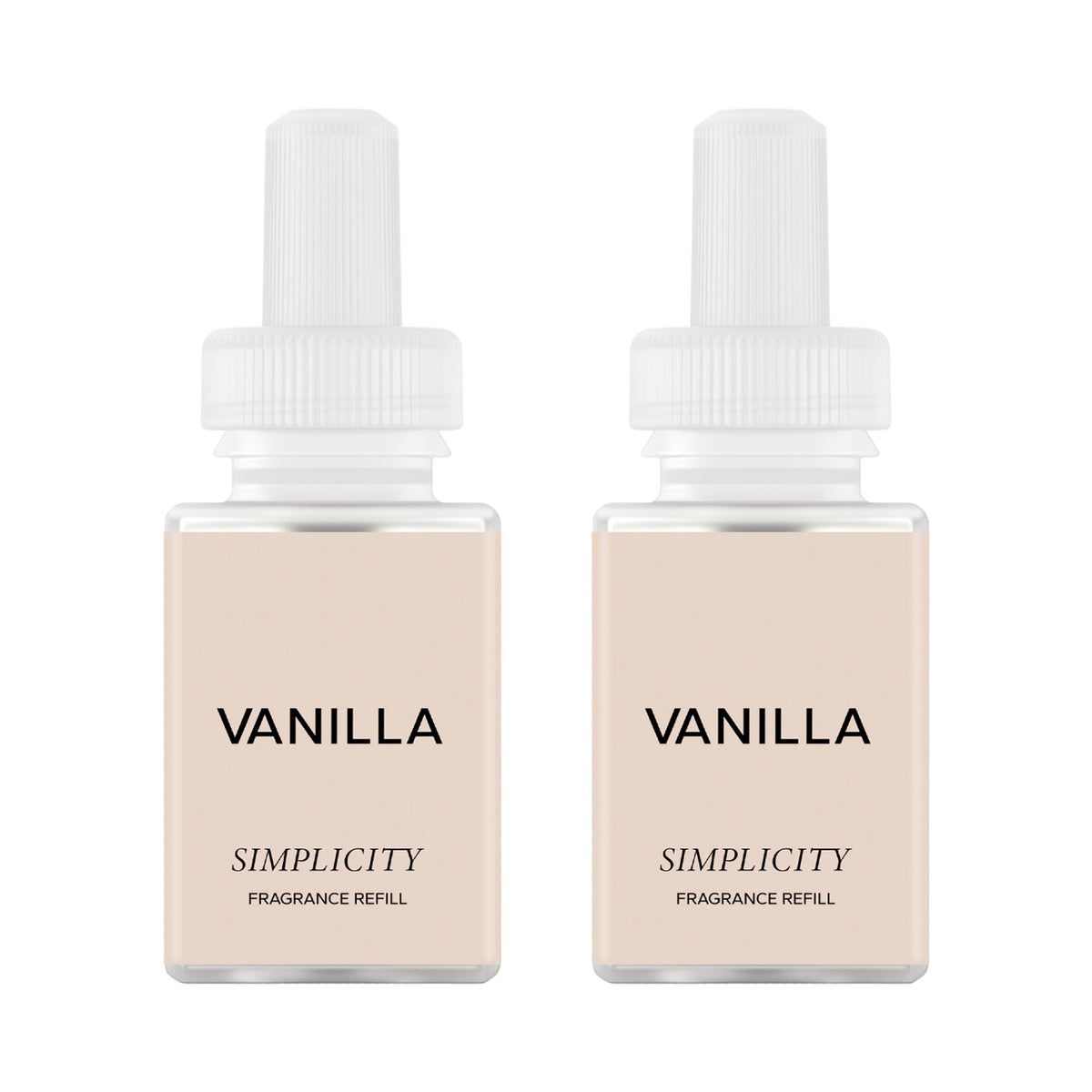 Pura & Simplicity vanilla diffuser refill cap enables effortless swap for continuous aroma.