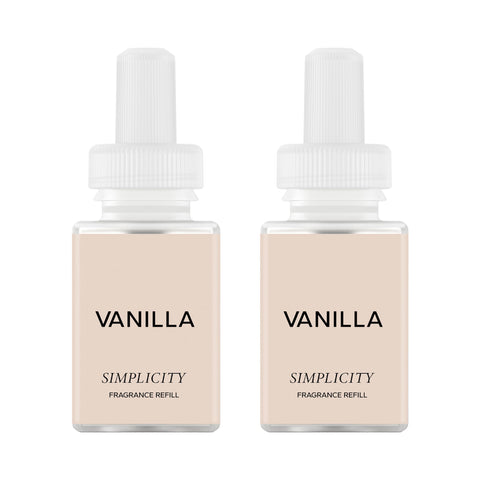 Pura & Simplicity vanilla diffuser refill cap enables effortless swap for continuous aroma.