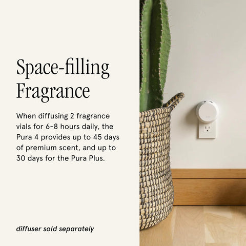 Pura smart vial detection showcases easy refill swapping with the diffuser.