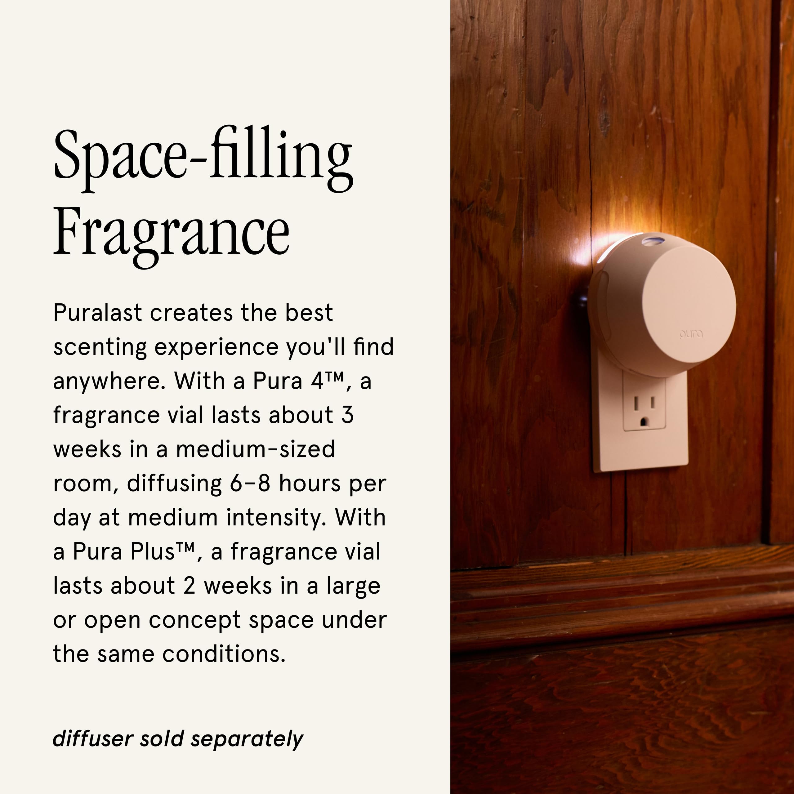 Six week fragrance life in a medium room with two vials