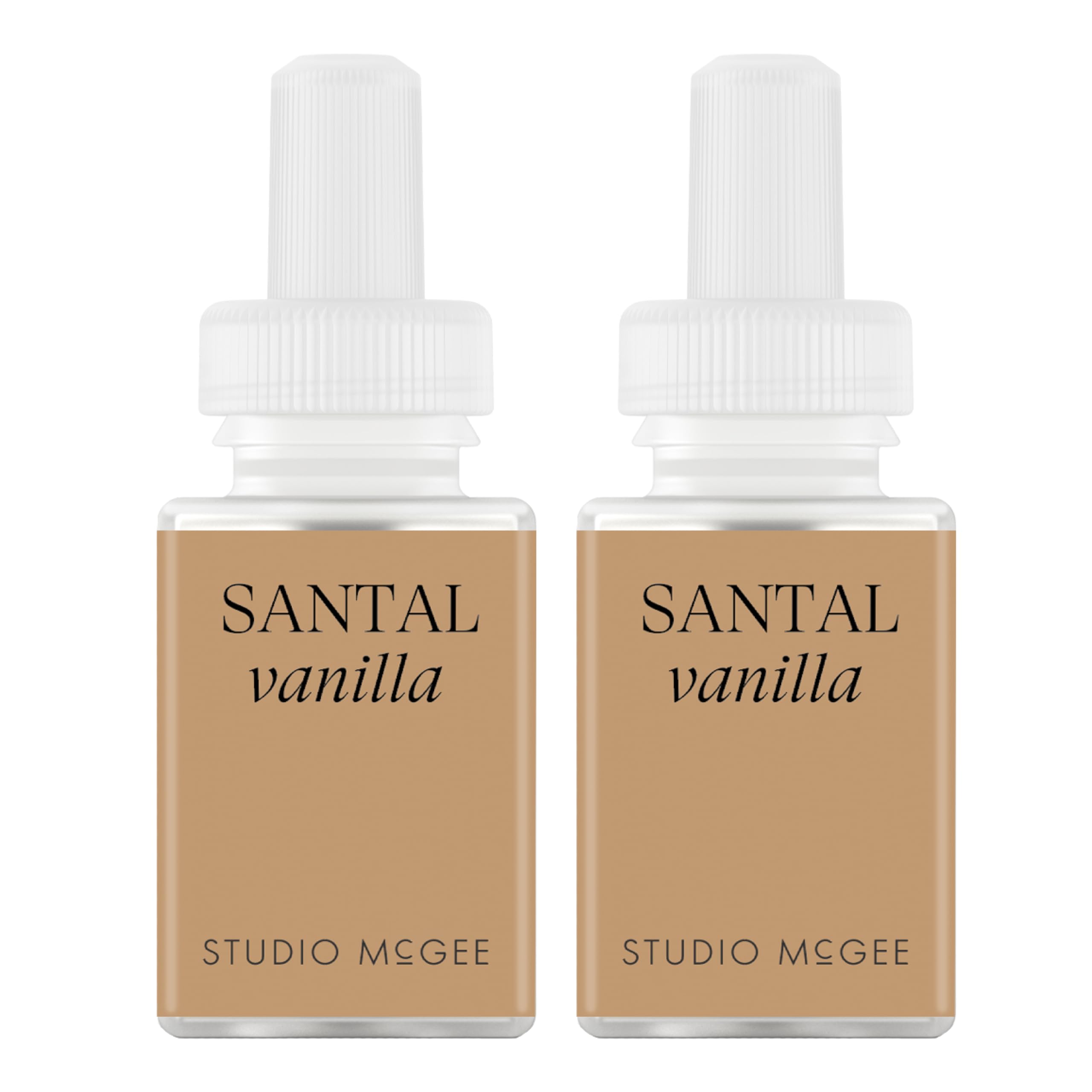 Pura Santal Vanilla refill bottle delivers calming vanilla and sandalwood ambiance