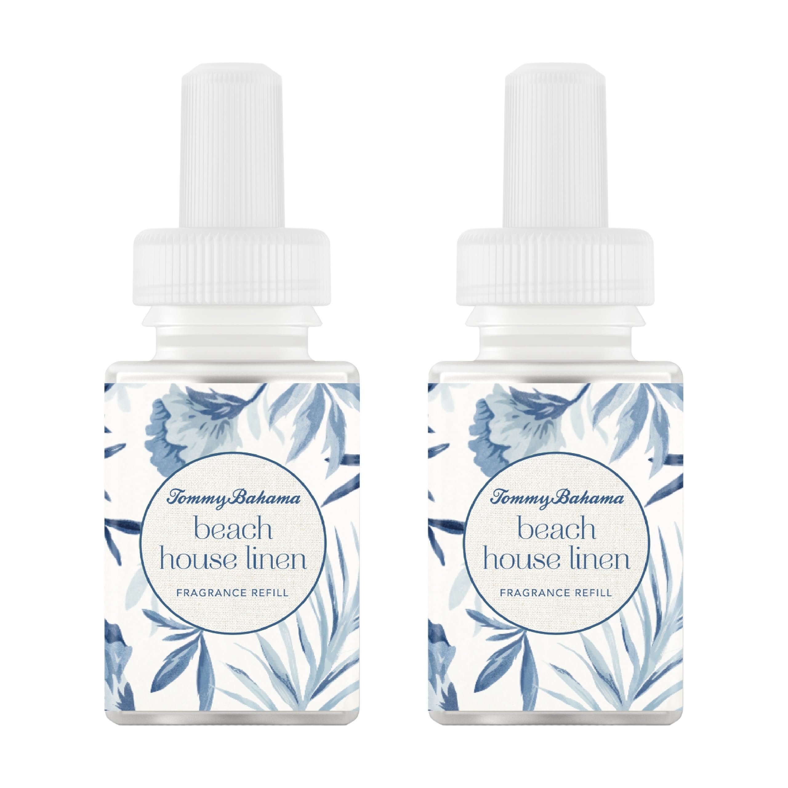 Pura Tommy Bahama Beach House Linen refill bottle displayed for easy scent refreshment.