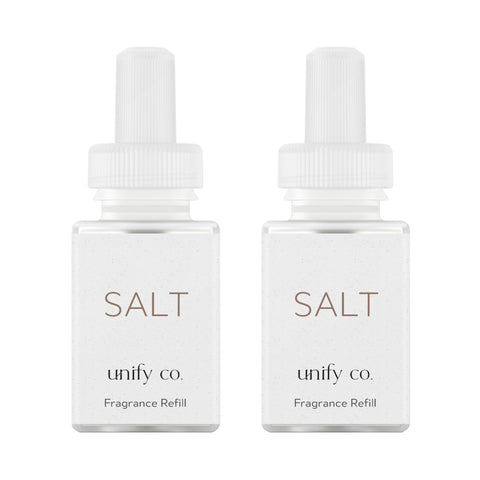 Pura Unify Co salt refill 2-pack—compact packaging for effortless home fragrance