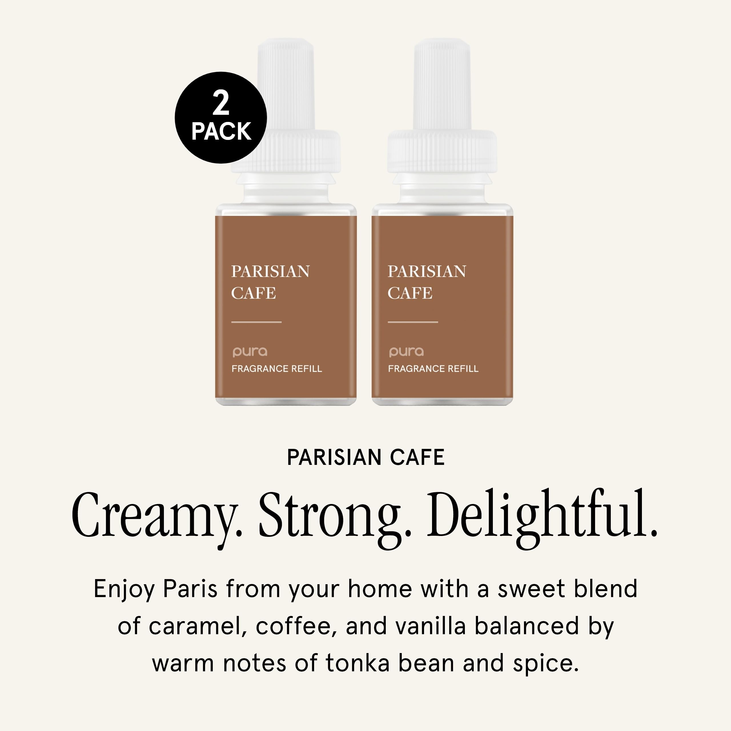 PuraHome Parisian Café diffuser view adds elegant fragrance to living spaces.