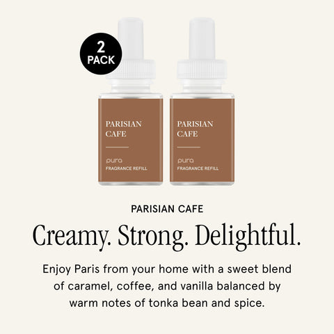 PuraHome Parisian Café diffuser view adds elegant fragrance to living spaces.