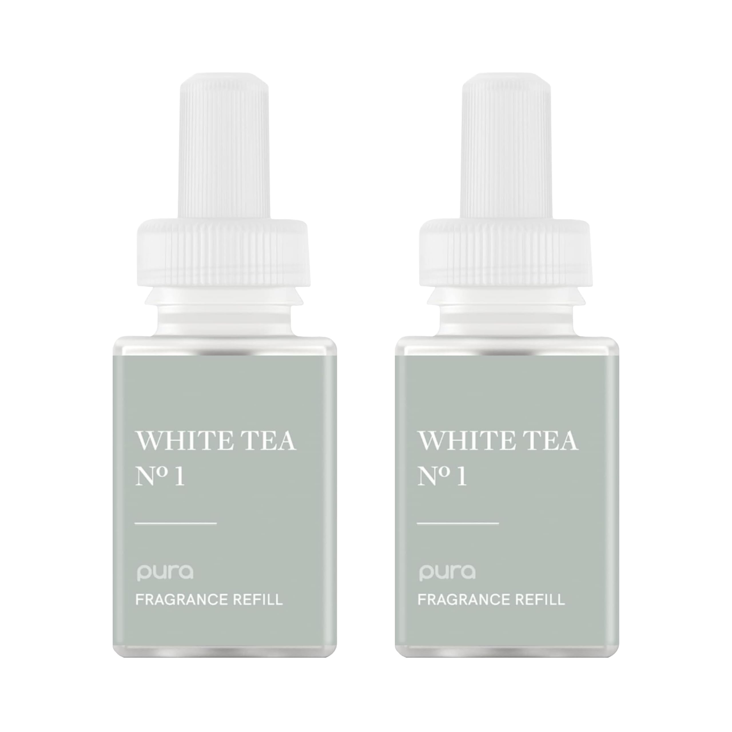 PuraHome White Tea No.1 scent refill packaging highlights premium home fragrance