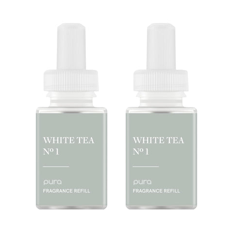 PuraHome White Tea No.1 scent refill packaging highlights premium home fragrance