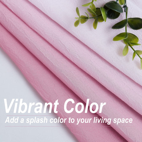 Purainbow crinkle texture sheer curtain detail emphasizing textured surface