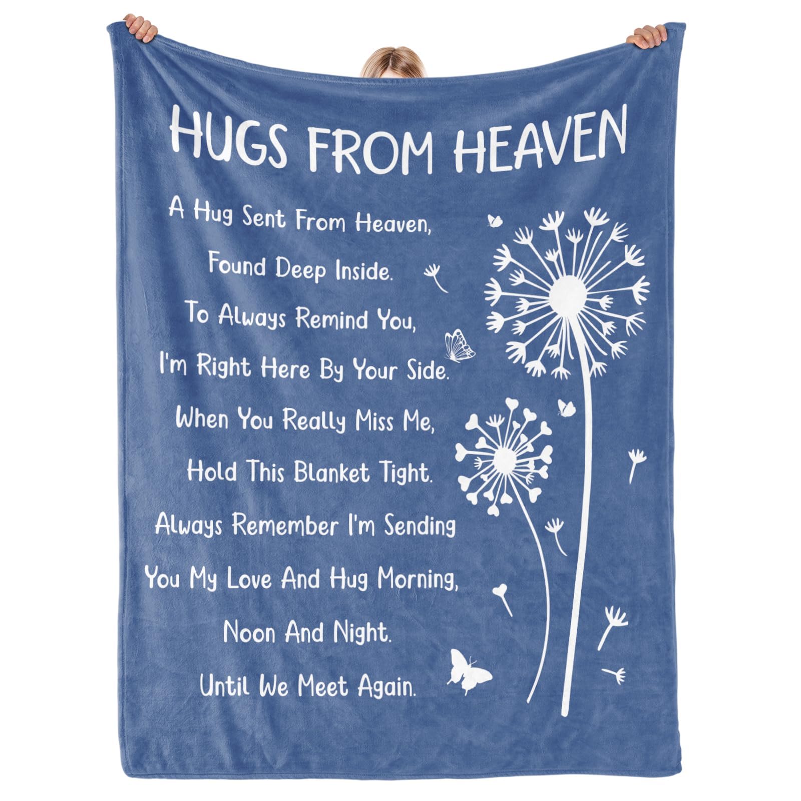 Purdicra memorial blanket on blue surface showing soft blue shade and plush texture for remembrance