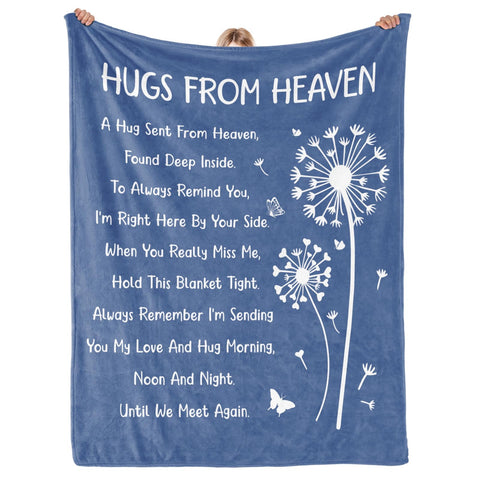 Purdicra memorial blanket on blue surface showing soft blue shade and plush texture for remembrance