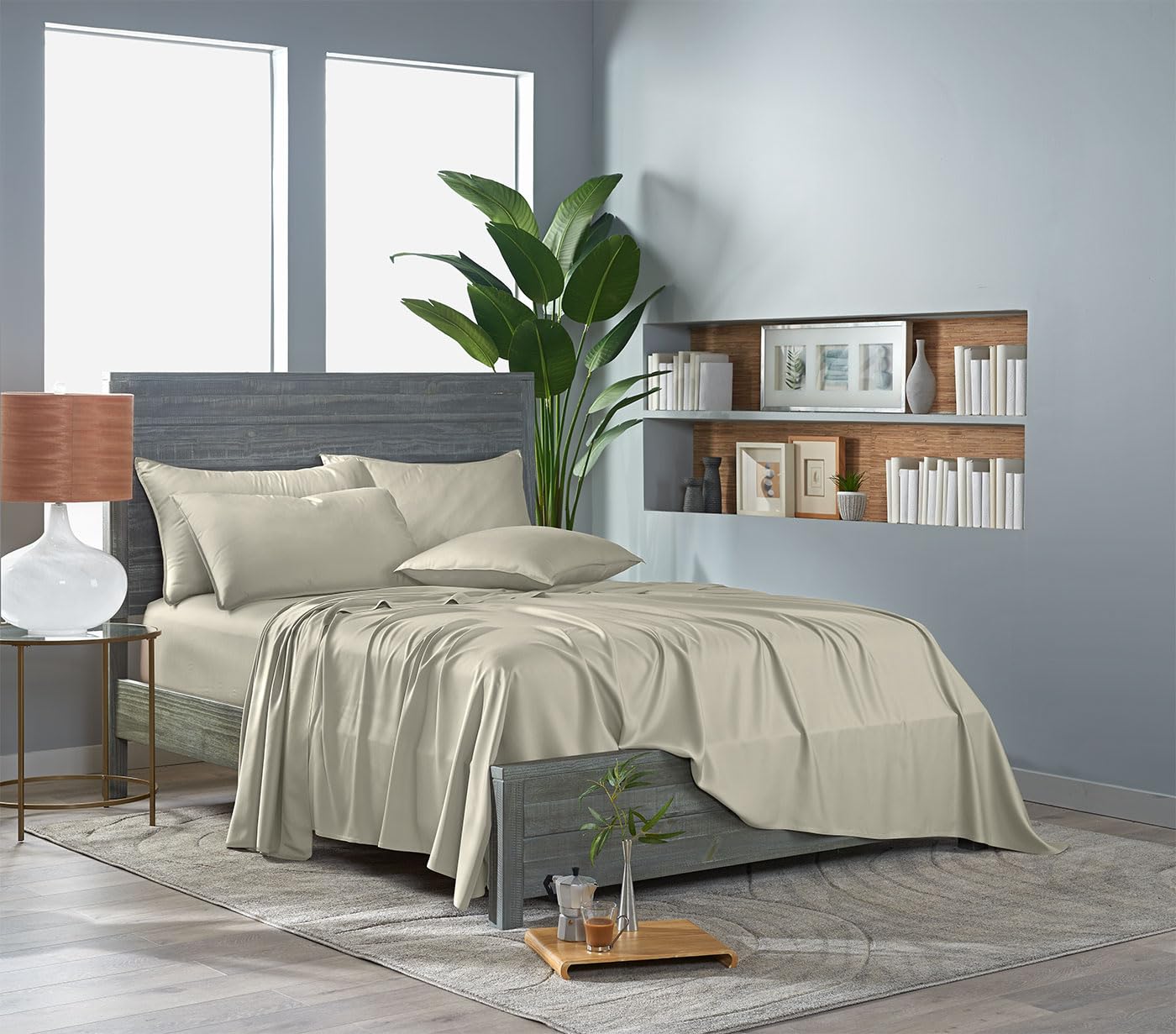 Pure Bamboo sheets with double-stitched seams for durable longevity.