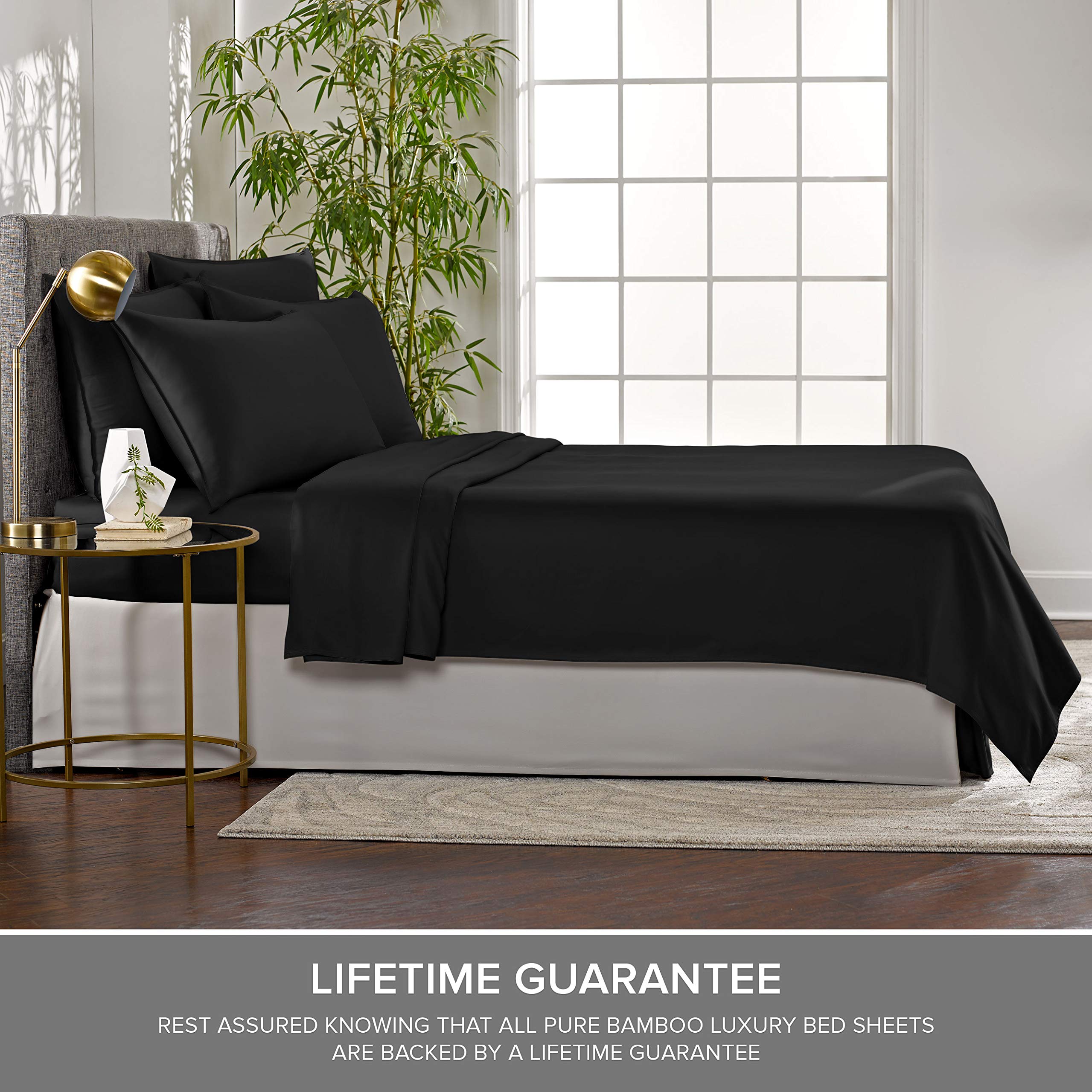 Pure Bamboo California King Sheets fitted pocket accommodates up to 16 inches.