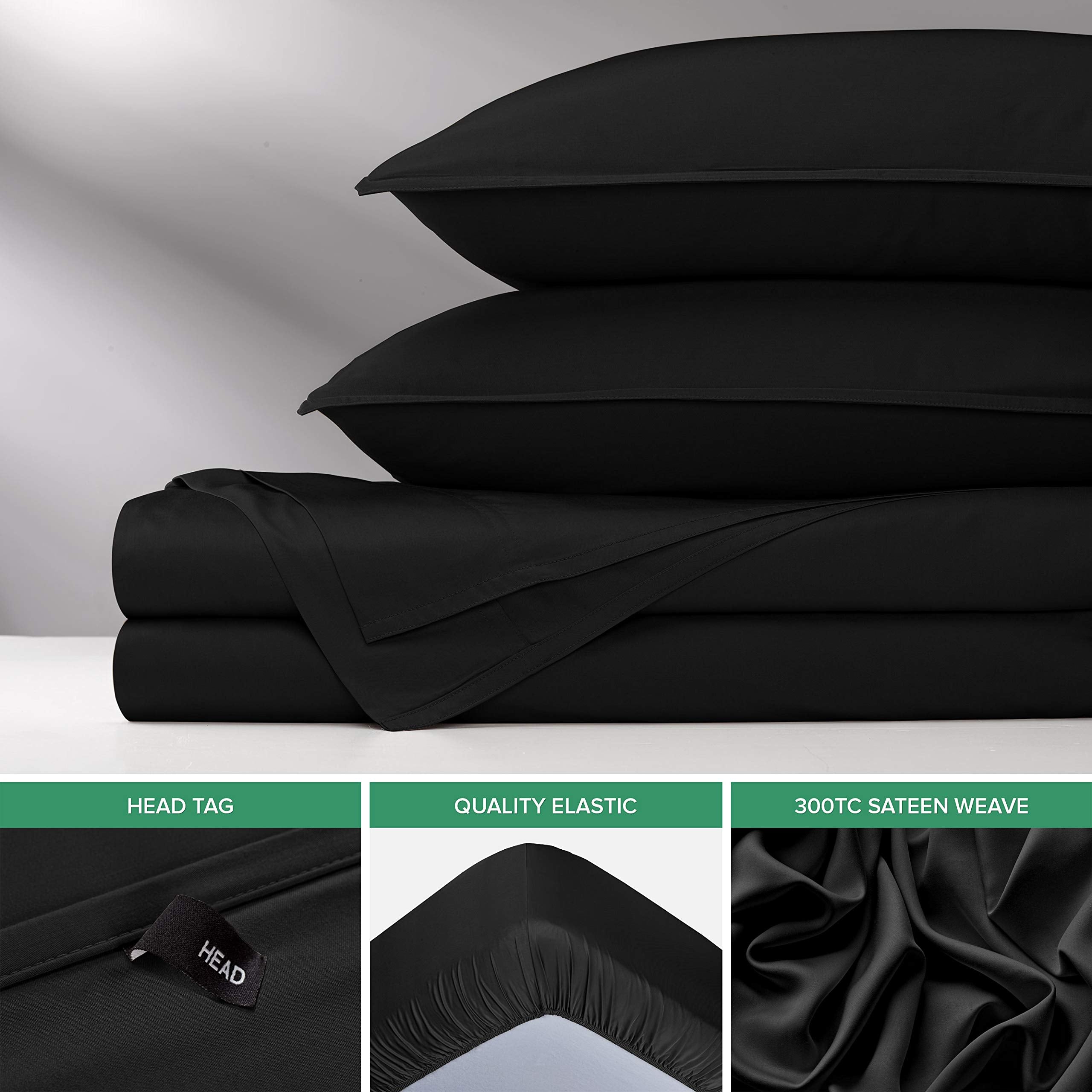 Pure Bamboo California King Sheets pillowcases complete the set.