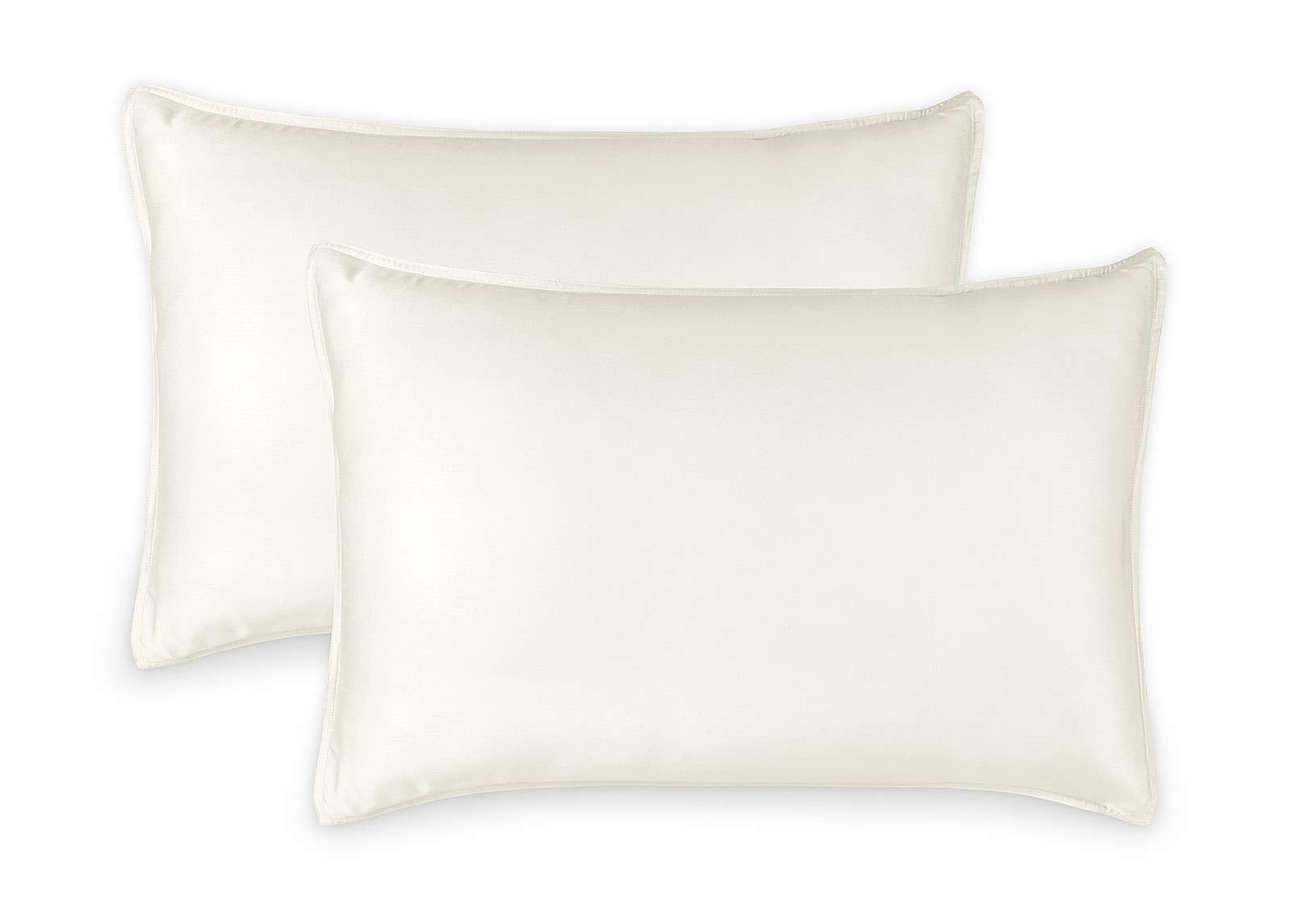 Pure Bamboo King Pillowcases Ivory 2-Pack with cooling, silky-soft feel.