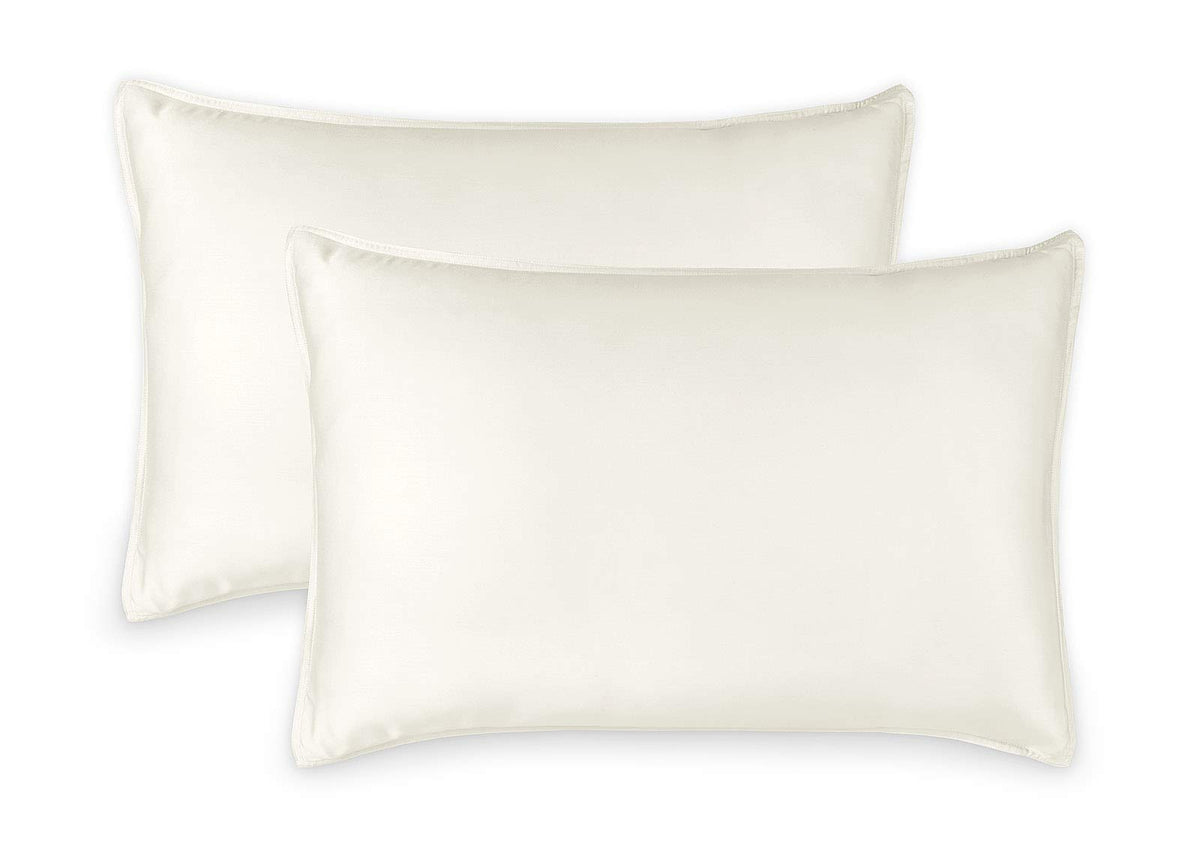 Pure Bamboo King Pillowcases Ivory 2-Pack with cooling, silky-soft feel.