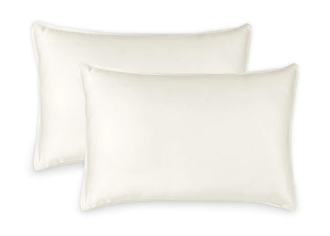 Pure Bamboo King Pillowcases Ivory 2-Pack with cooling, silky-soft feel.