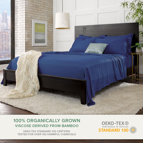 Close-up of durable double-stitch seams on Pure Bamboo King Sheets