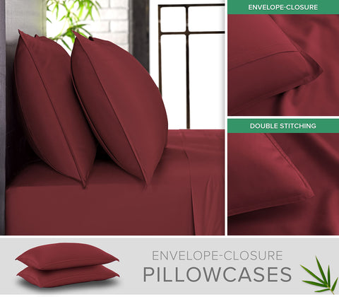 Pure Bamboo King Sheets with double-stitched seams for durability.