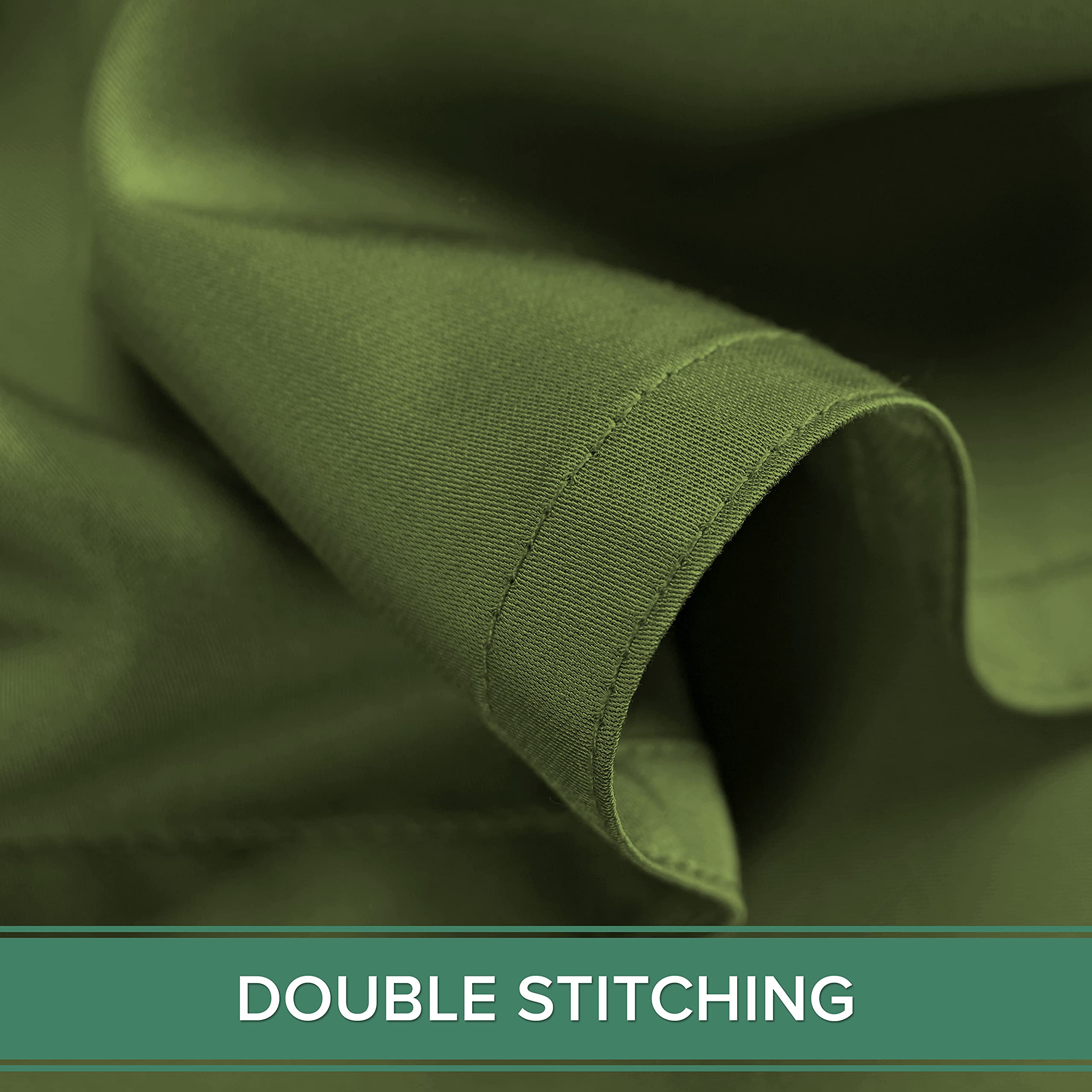 Pure Bamboo King Sheets envelope pillowcases secure with overlap closure.