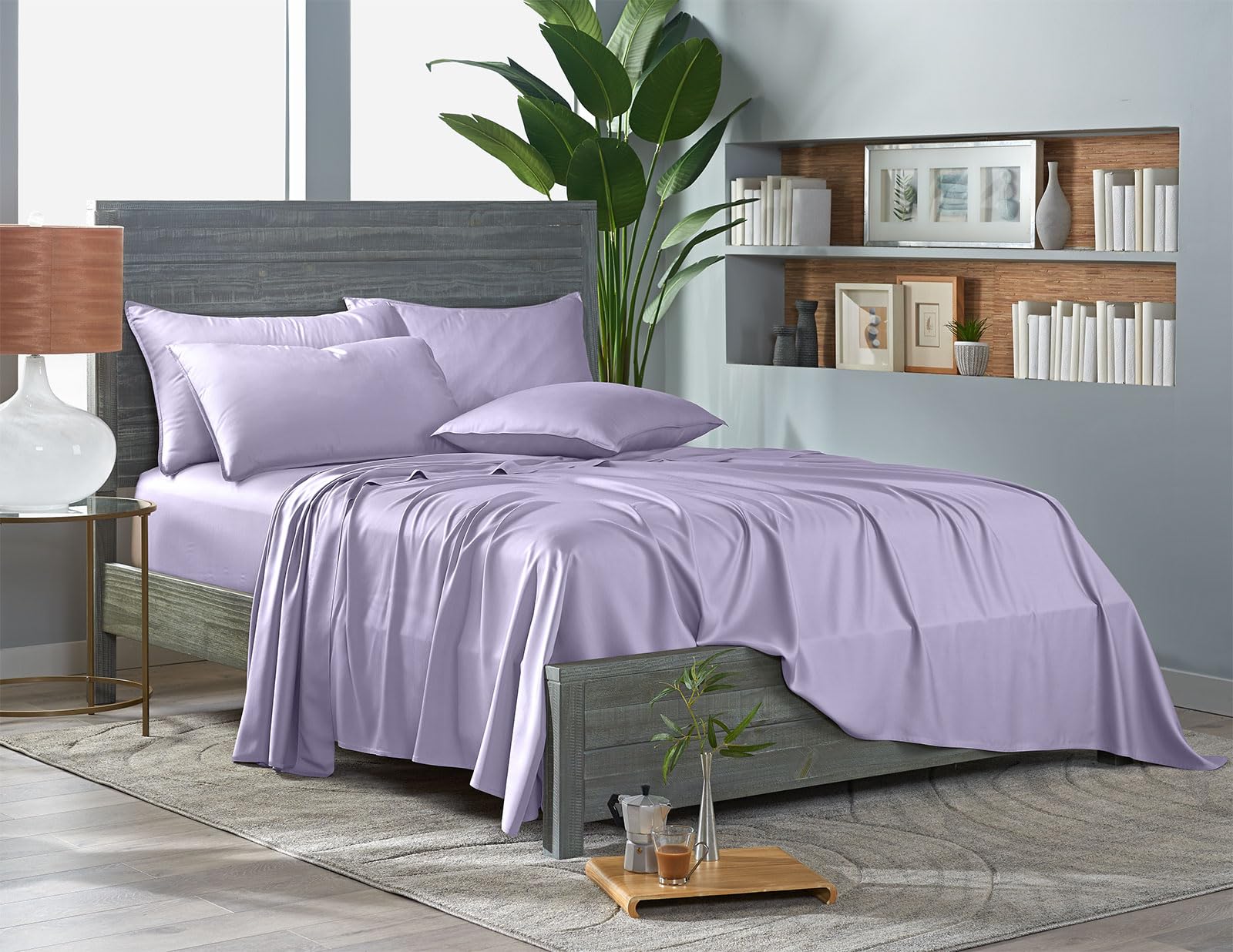 Pure Bamboo King Sheets fabric close-up emphasizing soft breathable viscose texture.