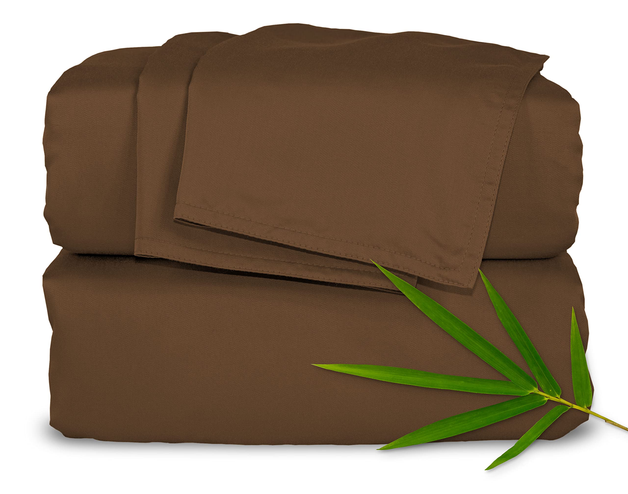 Pure Bamboo king sheets fitted sheet demonstrates snug, secure fit for coconut-husk set