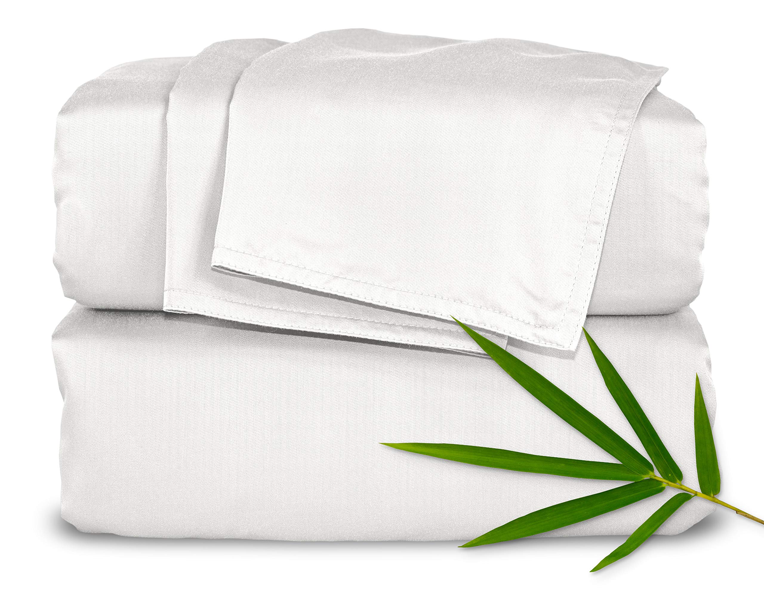 Pure Bamboo King Sheets fitted sheet with deep pockets for secure mattress fit