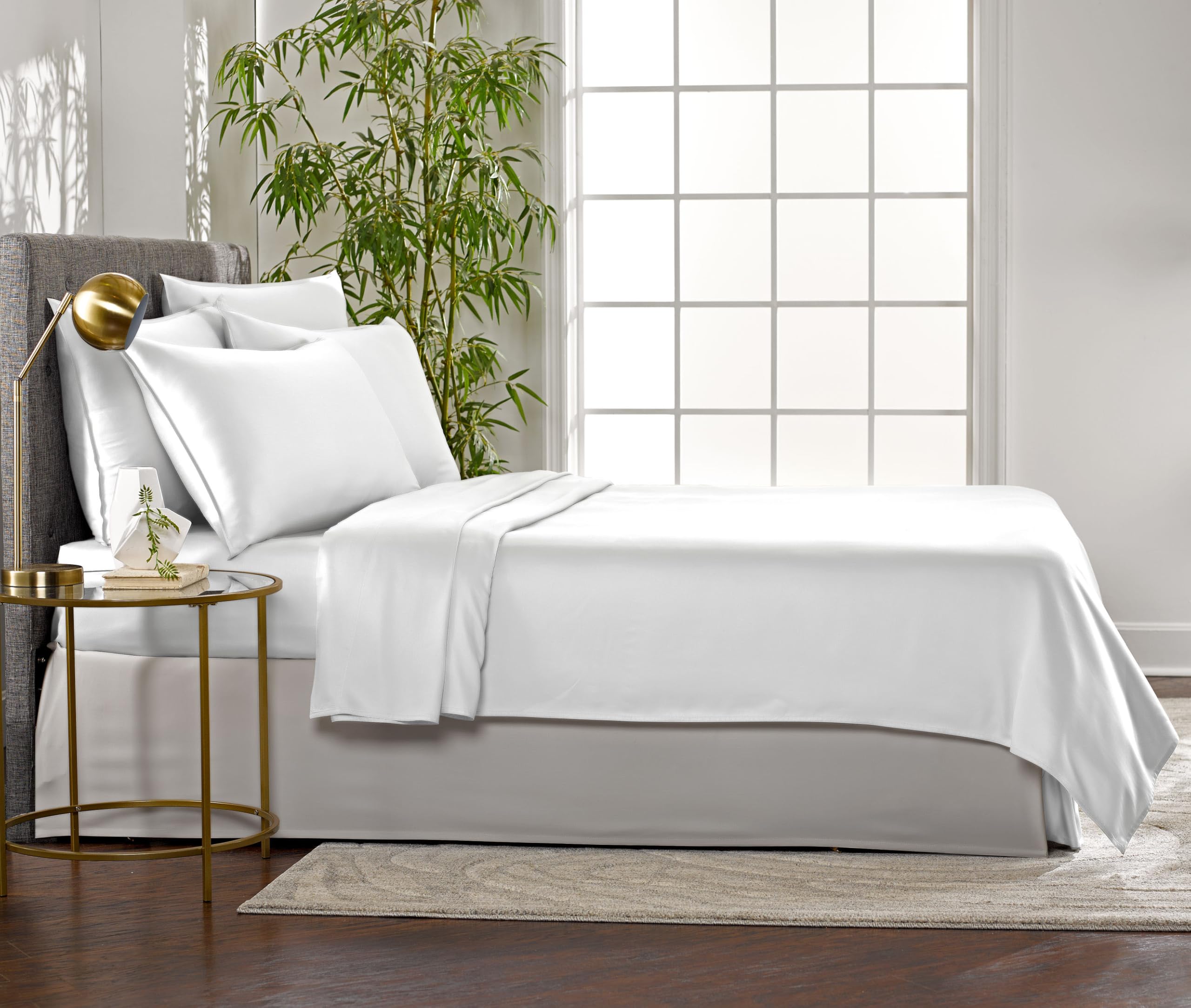 Pure Bamboo King Sheets flat sheet showing silky-soft finish for all-night comfort