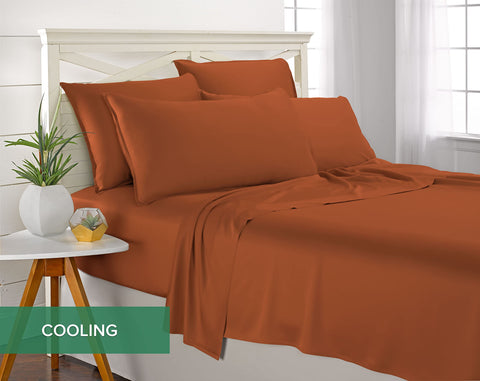 Pure Bamboo King Sheets flat sheet with silky smooth feel.