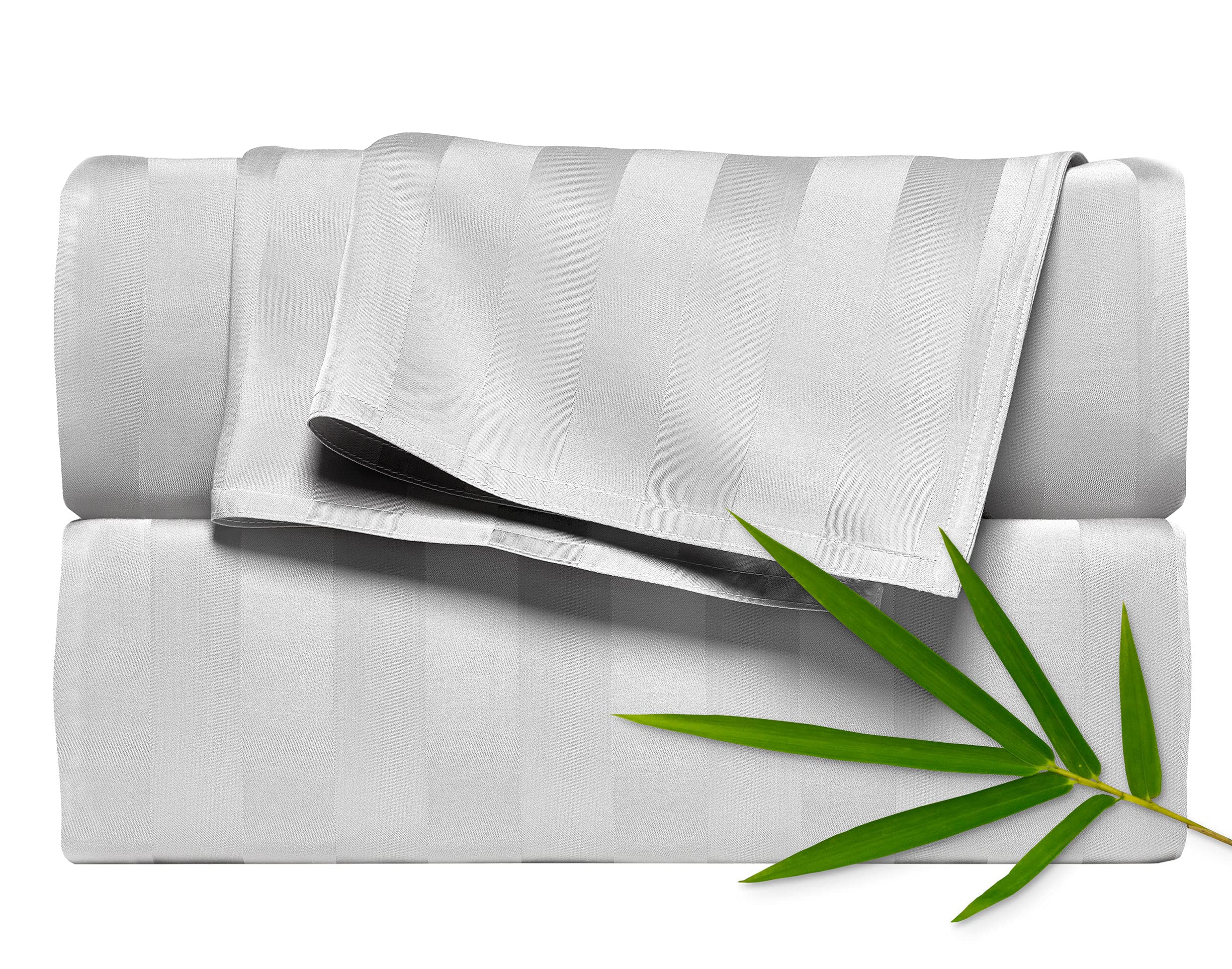 Pure Bamboo King Sheets flat sheet showing silky softness for luxurious nights