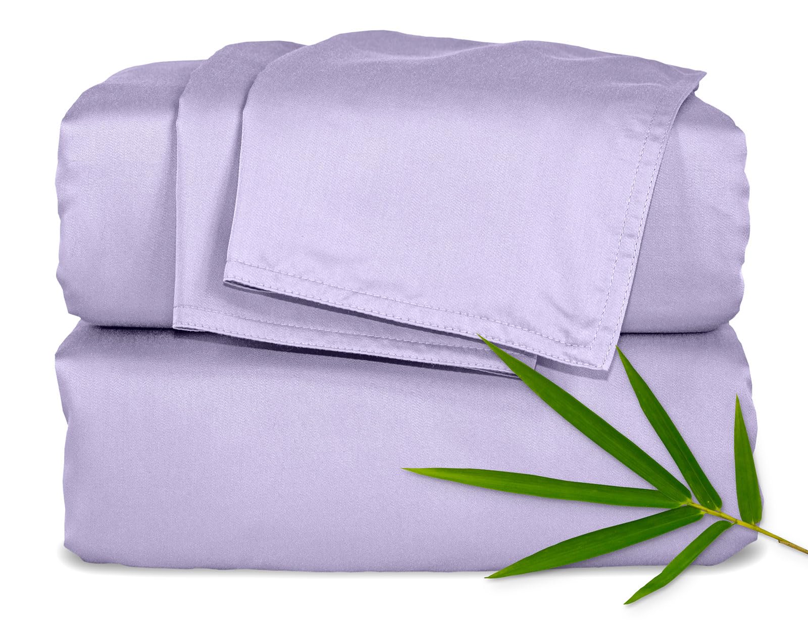Pure Bamboo King Sheets packaging showcasing eco-friendly materials and quality promise.
