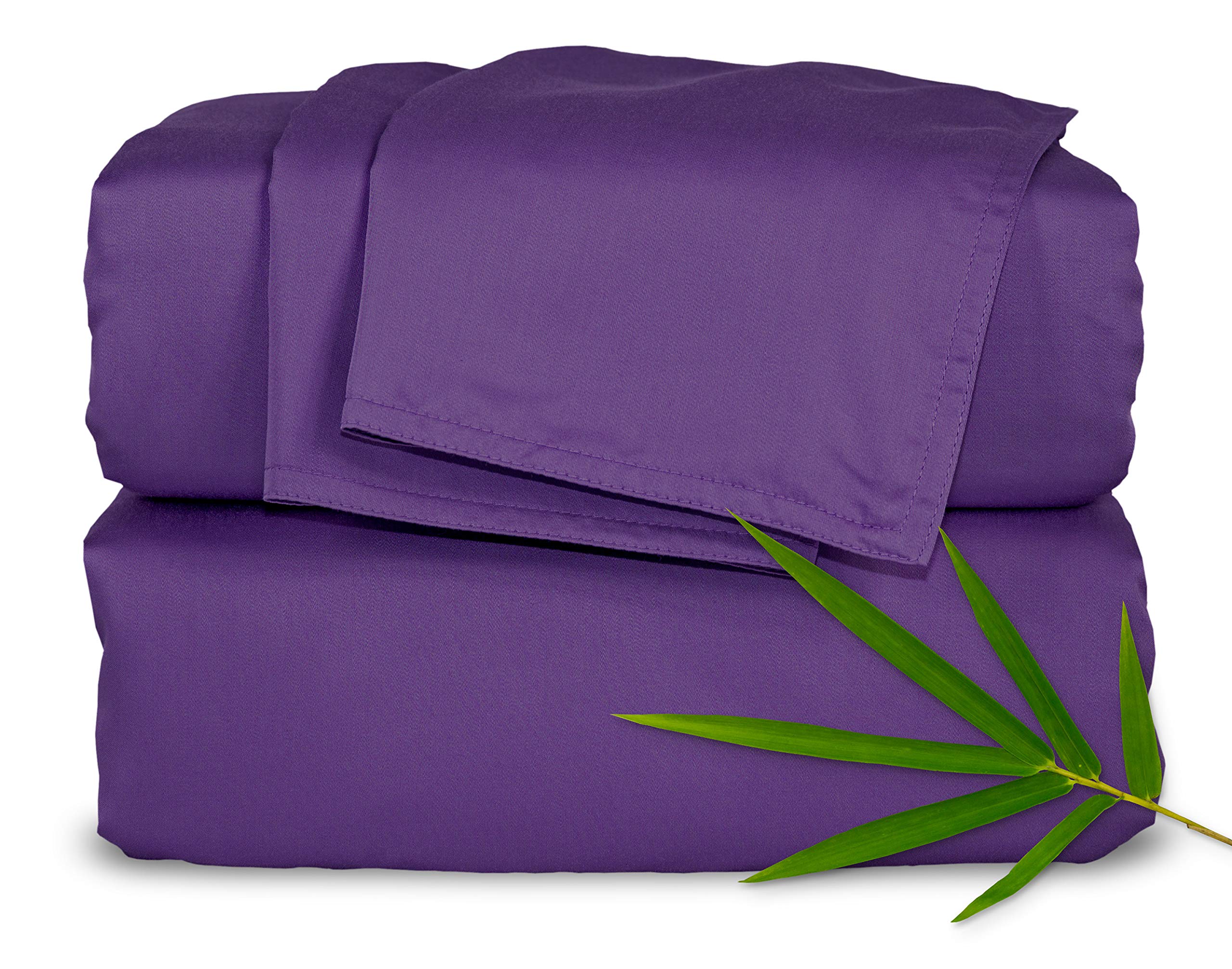 Pure Bamboo King Sheets packaging highlights eco-friendly materials and premium quality