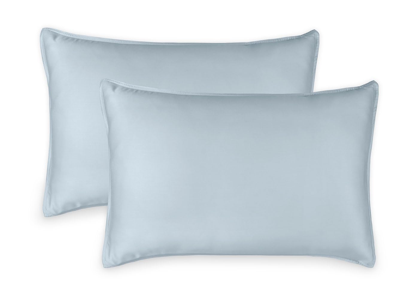 Pure Bamboo Queen pillowcase glacier color showing cooling, breathable comfort