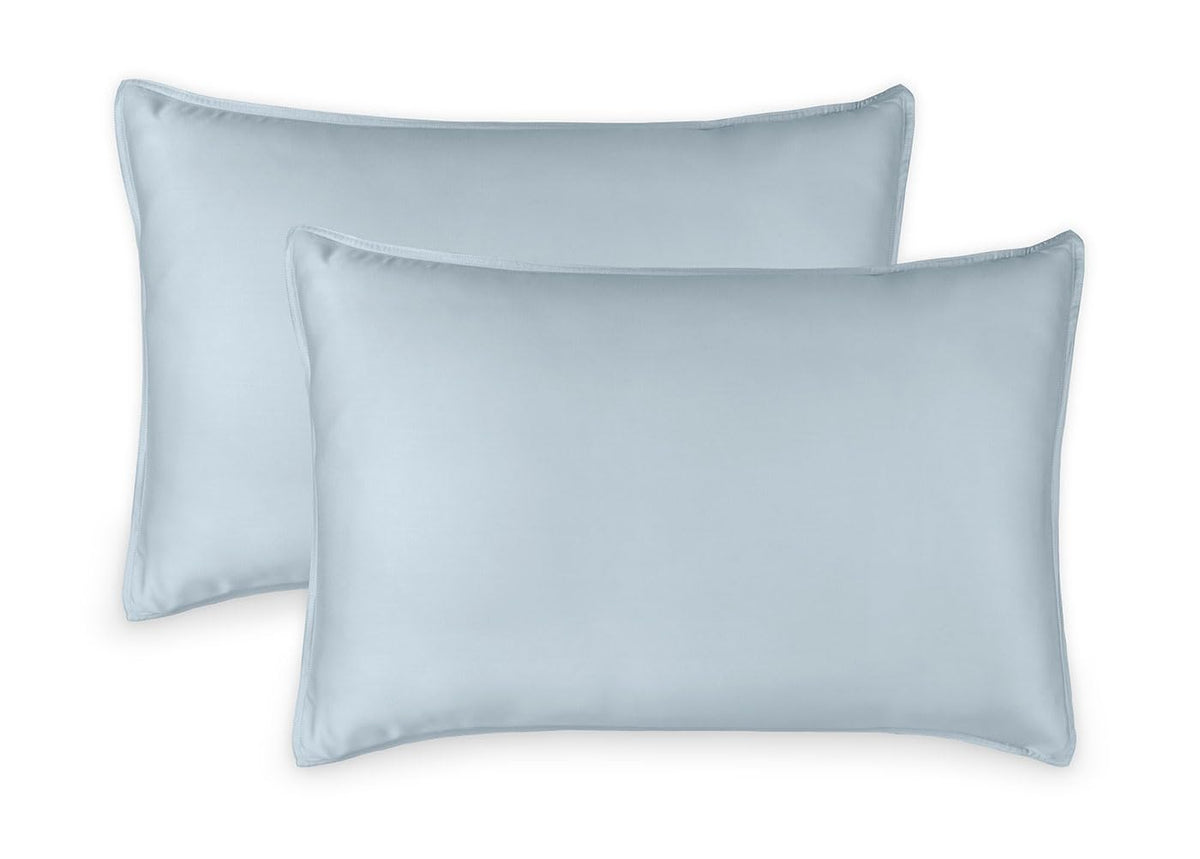 Pure Bamboo Queen pillowcase glacier color showing cooling, breathable comfort