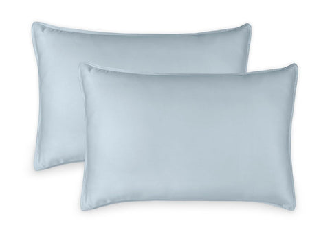 Pure Bamboo Queen pillowcase glacier color showing cooling, breathable comfort