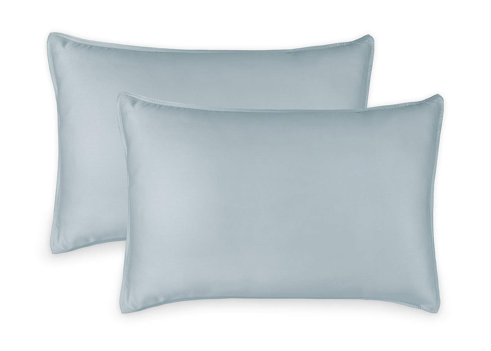 Pure Bamboo queen pillowcases Sterling Blue close-up texture for silky softness
